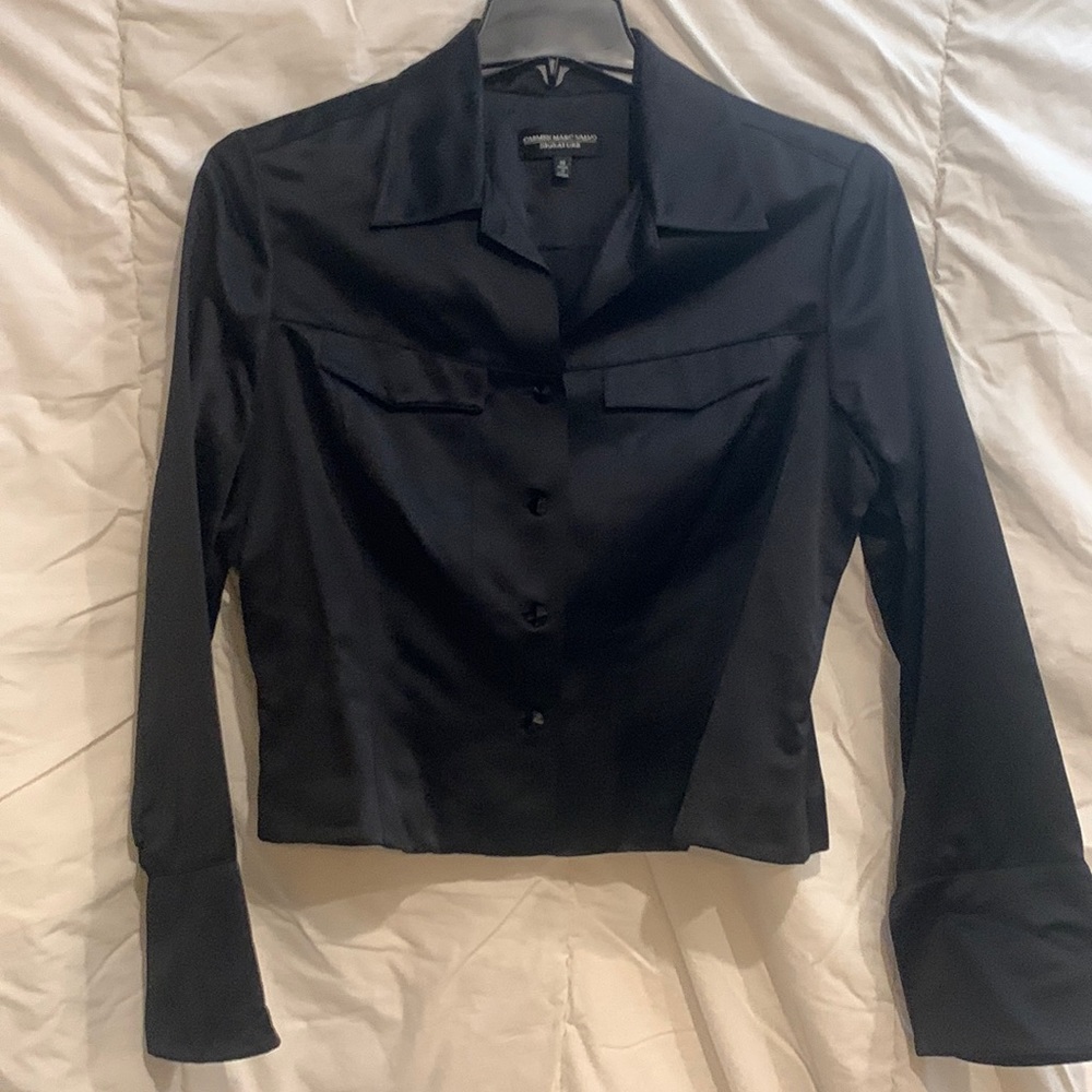 Black button down shirt
